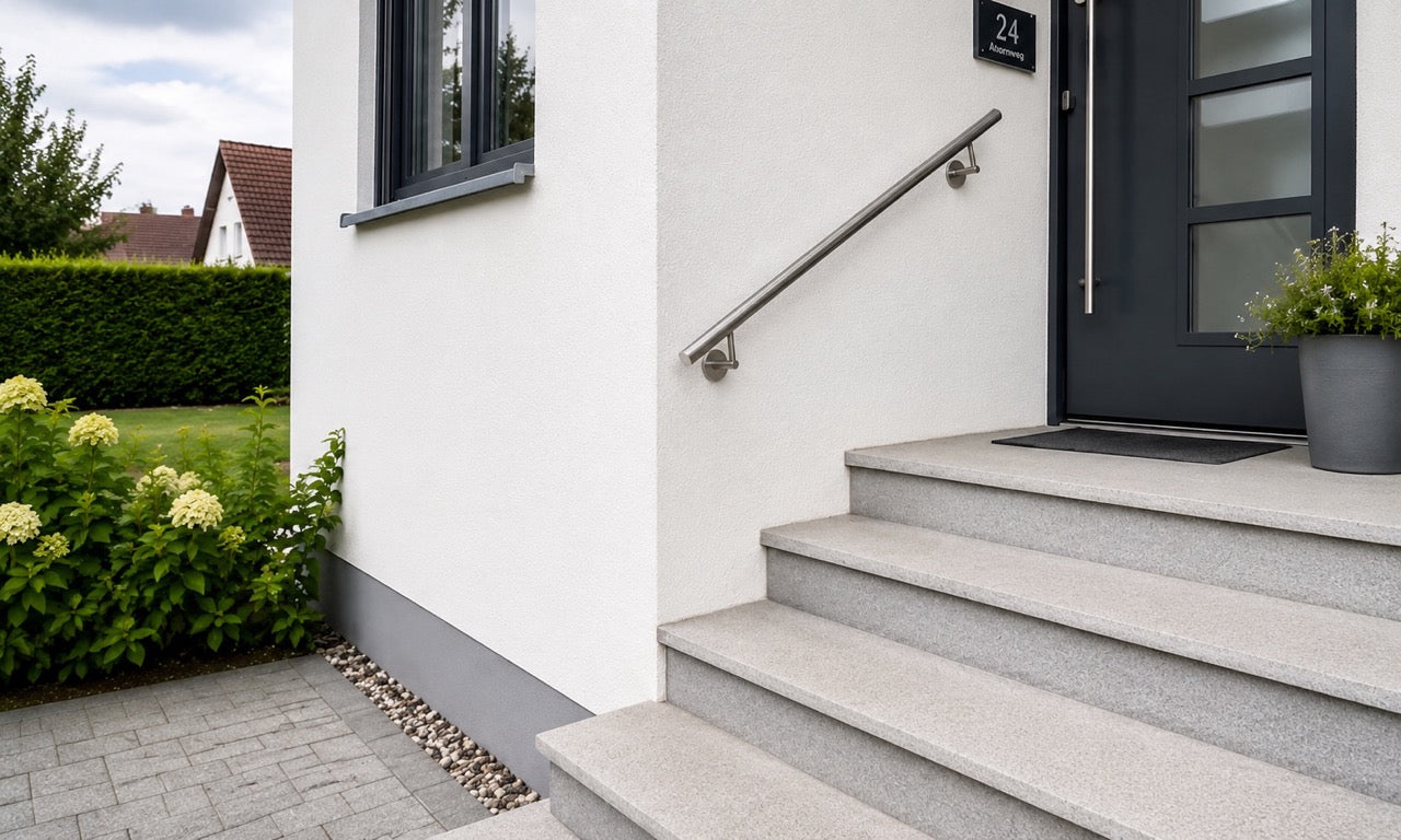 Freistehende Edelstahl Handläufe