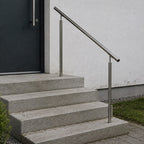Freistehender Edelstahl Handlauf zum Einbetonieren, winkelverstellbar – Produktfoto – Senwerk
